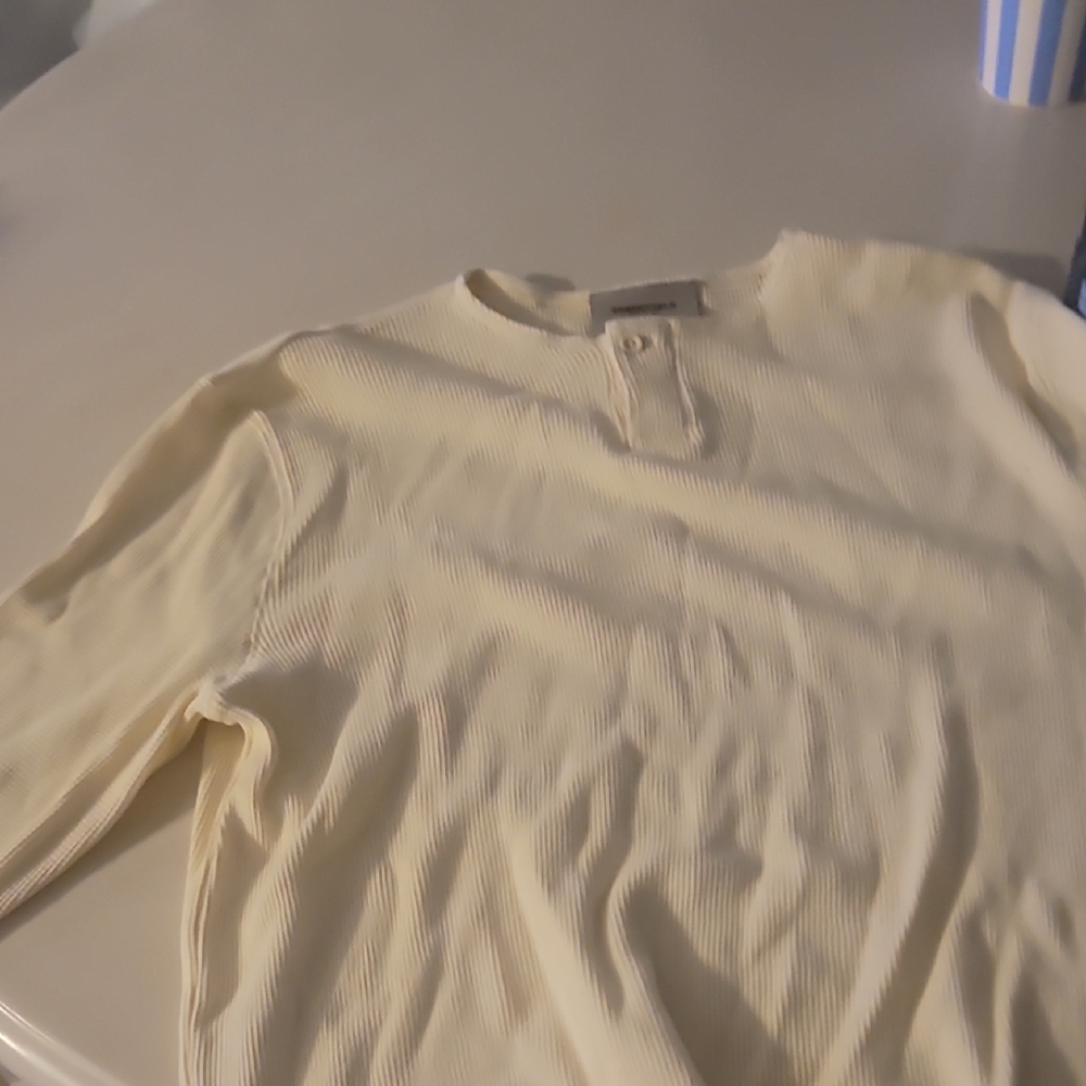 Cream Long Sleeve Tee Shirt